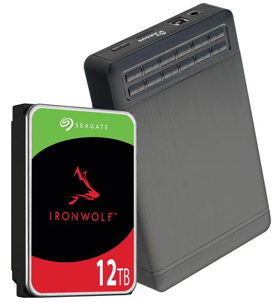 Szyfrowany dysk przenośny 12TB Argus GD-35LK01 USB 3.0 (Seagate IronWolf ST12000VN0008)