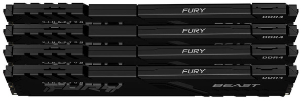 PAMIĘĆ RAM KINGSTON FURY BEAST 16GB (4x4GB) DDR4 3200MHz CL16