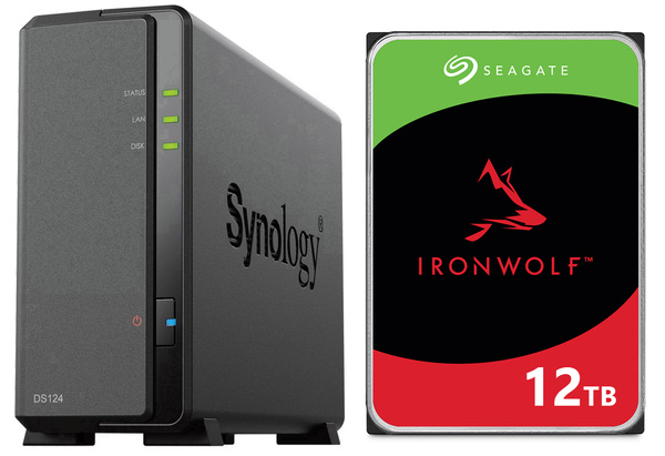 Serwer NAS Synology DiskStation DS124 12TB Seagate IronWolf