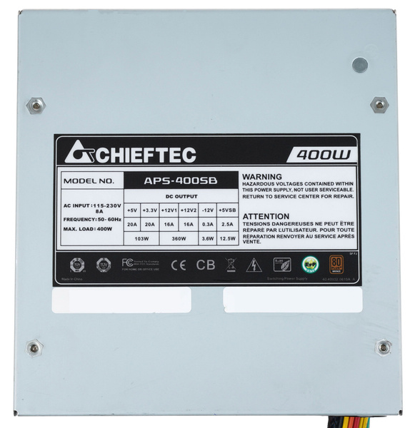 Zasilacz ATX Chieftec A-135 Series APS-400SB 400W 80+Bronze