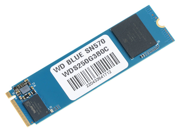 Dysk SSD WD Blue SN570 250GB M.2 2280 PCI-E x4 Gen3 NVMe (WDS250G3B0C)