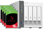 Serwer NAS Qnap TS-433 64TB (4x16TB) Seagate IronWolf / 4GB RAM