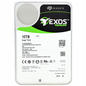 Seagate ST12000NM0007 12TB 7,2K 256Mb Sata3 3,5"  USZKODZONY (ST12000NM0007)