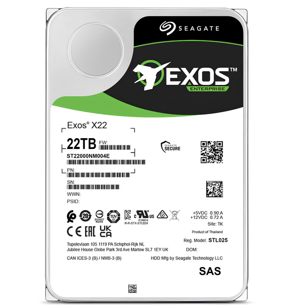 Dysk HDD Seagate Exos Enterprise X22 22TB SAS-3 ST22000NM004E (W)