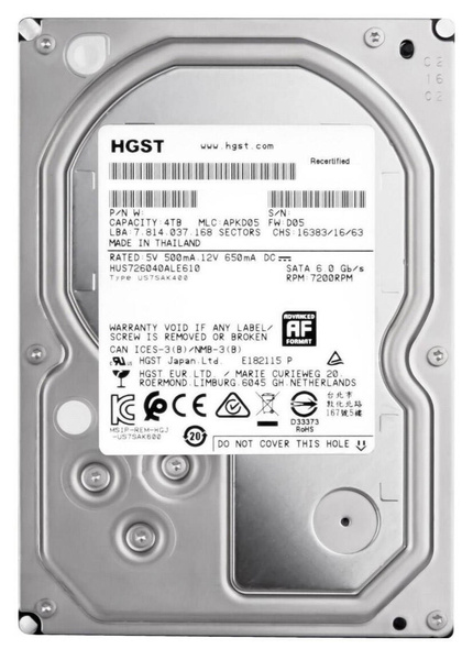 Dysk HDD HGST Ultrastar 7K6000 4TB (HUS726040ALE610) (U)