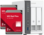 Serwer NAS Qnap TS-216G 4TB (2x2TB) WD RED Plus / 4GB RAM