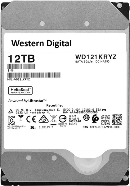 DYSK HDD WESTERN DIGITAL WD121KRYZ 12TB