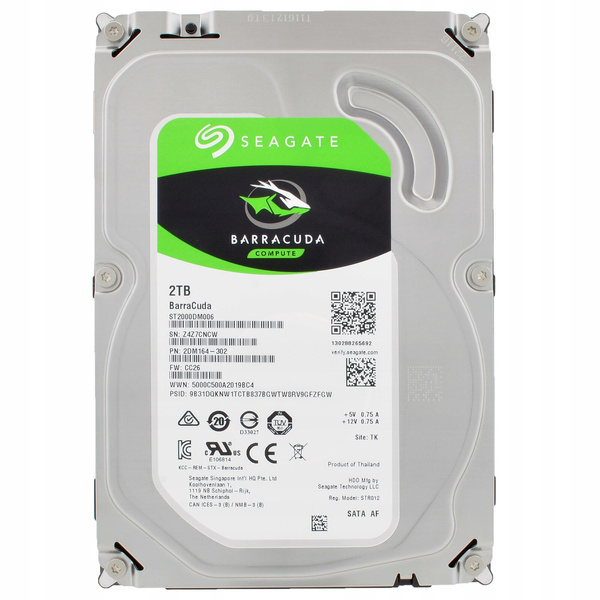 Dysk twardy Seagate Barracuda 2TB SATA III 3,5" () USZKODZONY