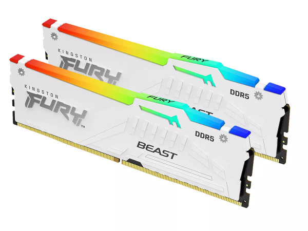 Pamięć RAM Kingston Fury White RGB 32GB (2x16GB) DDR5 5600MHz CL36 (KF556C36BWEAK2-32)