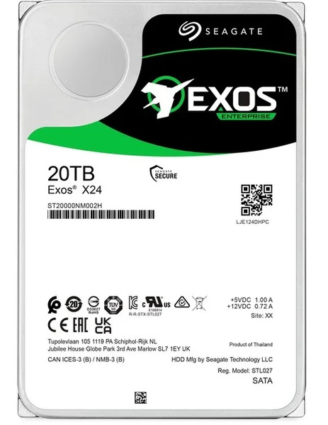 Dysk HDD Seagate Exos X24 ST20000NM002H 20TB SATAIII 3,5"