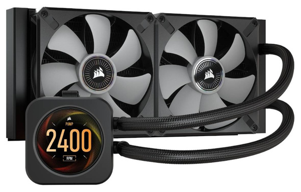 Chłodzenie wodne Corsair iCUE H100i Elite LCD (CW-9060061-WW)(W)