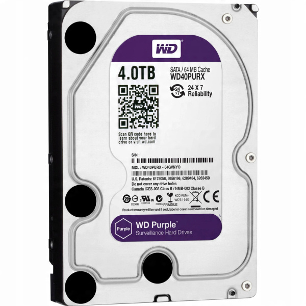 Dysk twardy Western Digital Purple 4TB SATA III 3,5" WD40PURX USZKODZONY
