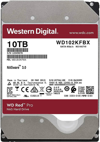 Serwerowy dysk HDD 3.5" Western Digital RED 10TB (WD102KFBX)