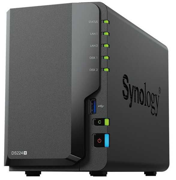 Serwer NAS Synology DiskStation DS224+ 8TB (2x4TB) Seagate SkyHawk