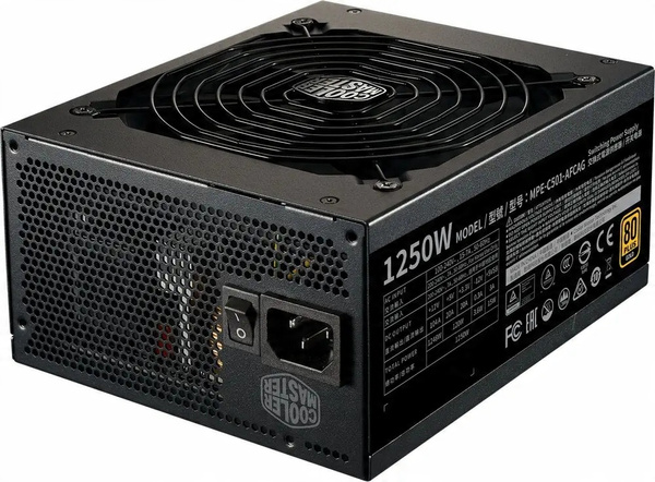 ZASILACZ MODULARNY ATX COOLER MASTER MWE V2 1250W 80+ GOLD (MPE-C501-AFCAG-EU)