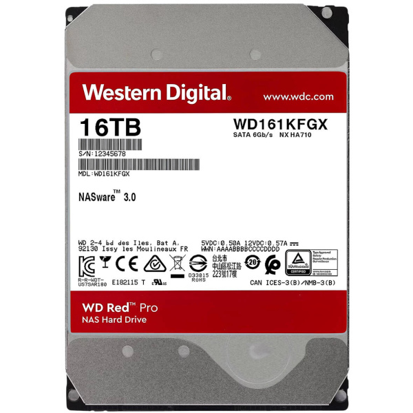 Dysk HDD Western Digital RED PRO 16TB (WD161KFGX)