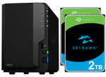 Serwer NAS Synology Diskstation DS218 + 4TB (2x2TB) Seagate SkyHawk HDD