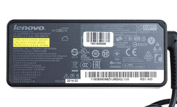 Oryginalny zasilacz Lenovo PA-1650-72 / 65W / 20V~3.25A / Lenovo SlimTip