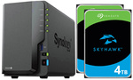 Serwer NAS Synology DiskStation DS224+ 8TB (2x4TB) Seagate SkyHawk