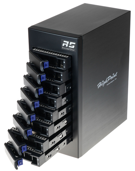 Obudowa pamięci masowej HighPoint RocketStor 6418S + kontroler RAID RocketRAID 4522 (U) (W)