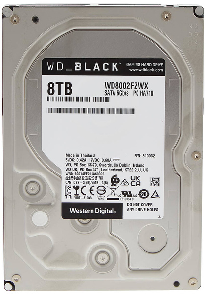 Dysk HDD 3.5" Western Digital BLACK 8TB (WD8002FZWX)