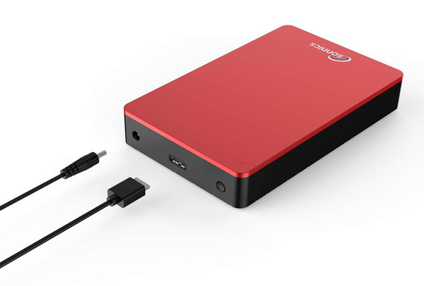 Przenośny dysk HDD 3.5" Sonnics External Czerwony (OBUDOWA + ELEKTRONIKA)