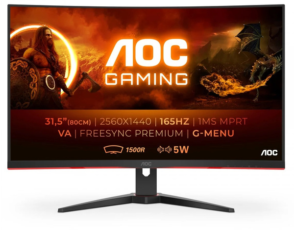 Monitor zakrzywiony AOC CQ32G2SE/BK