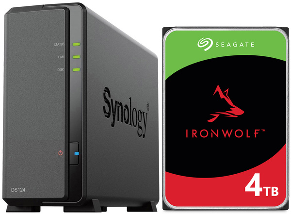 Serwer NAS Synology DiskStation DS124 4TB Seagate IronWolf
