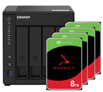 Serwer NAS Qnap TS-451D2 32TB (4x8TB) Seagate IronWolf / 8GB RAM