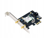 Karta sieciowa ASUS PCE-BE6500 6500Mb/s PCI-e Wi-Fi 7 Bluetooth 5.4 TriBand (PCE-BE6500)