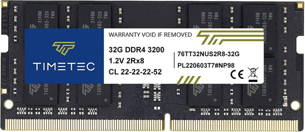 Pamięć RAM SODIMM Timetec 76TT32NUS2R8-32G 32GB DDR4 3200MHz CL22