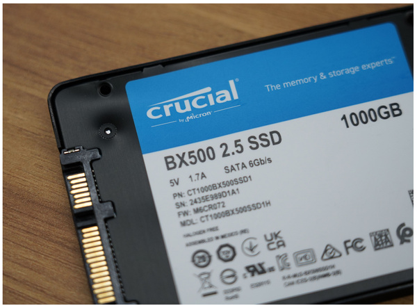 Dysk SSD Crucial BX500 1TB 2,5" SATA III (W) (CT1000BX500SSD1)