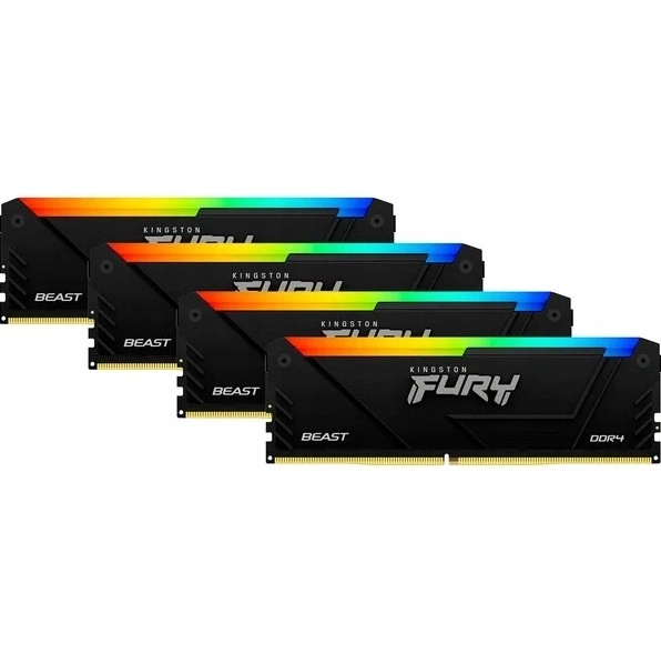 Pamięć RAM Kingston Fury Beast RGB DDR4 64GB 3200MHz CL16 KF432C16BB2AK4/64