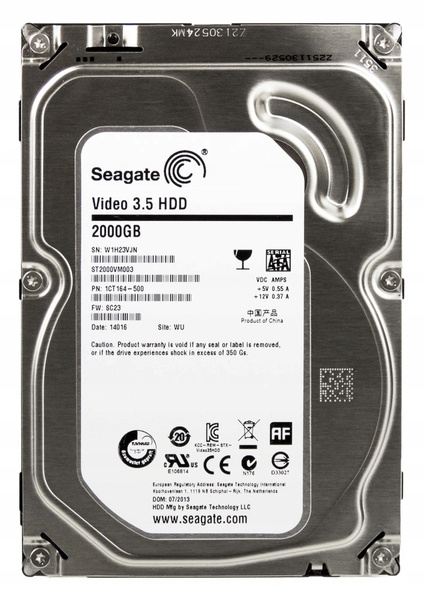 Dysk twardy Seagate VIDEO 3.5 HDD ST2000VM003 2TB SATA III USZKODZONY