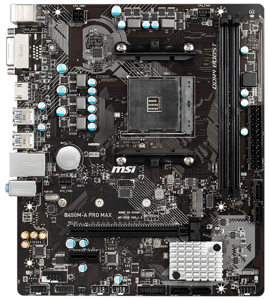 Płyta główna mATX MSI B450M-A PRO MAX (Socket AM4) (W) (B) (U)