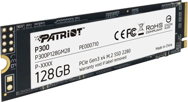 Dysk SSD Patriot P300 M.2 PCI-Ex4 NVMe 128GB (B) (P300P128GM28)