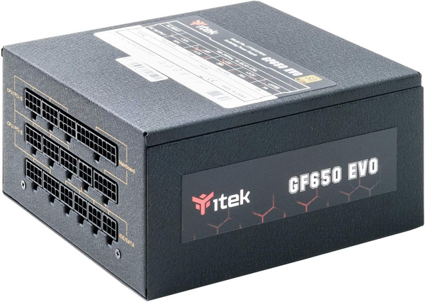 Zasilacz modularny ATX iTek GF650 EVO 650W ITPSEGF650 GOLD