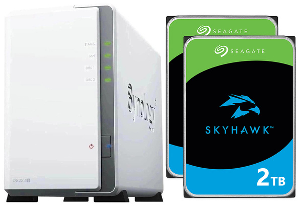 Serwer NAS Synology Diskstation DS223j 4TB (2x2TB) Seagate Barracuda