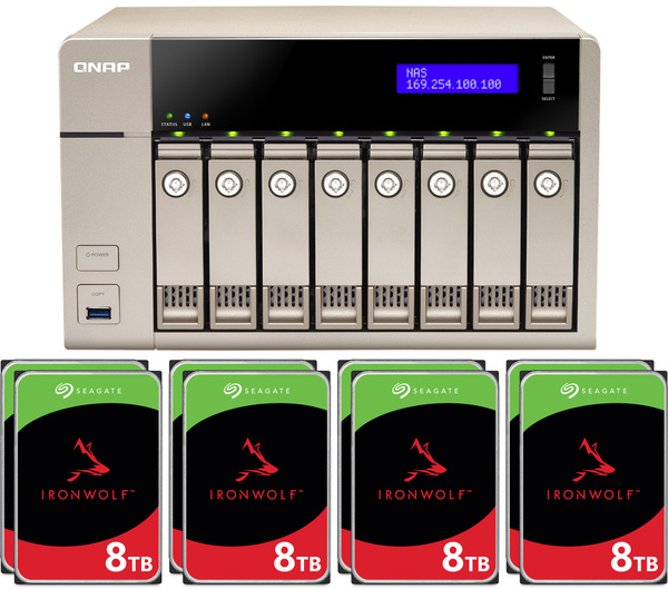 Serwer NAS Qnap TVS-863+ 64TB (8x8TB) Seagate IronWolf / 16GB RAM