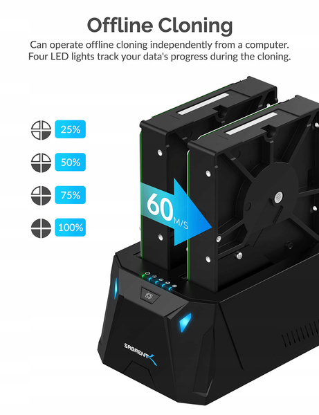 Stacja Dokująca Sabrent SATA 2,5'' i 3,5'' EC-CH2B (EC-CH2B)