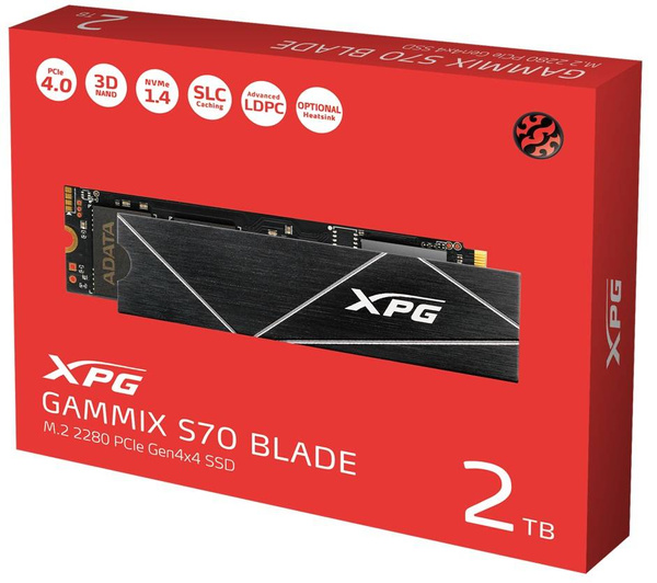 Dysk SSD M.2 NVMe XPG GAMMIX S70 Blade 2TB (AGAMMIXS70B-2T-CS)