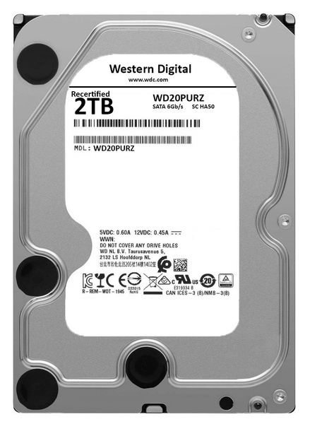 Dysk twardy Western Digital purple WD20PURZ; 2TB SATA III 3,5" (WD20PURZ)