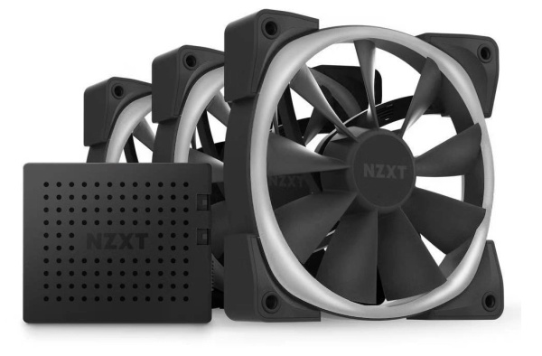 Zestaw trzech wentylatorów NZXT RGB 2 120mm +kontroler USZKODZONY