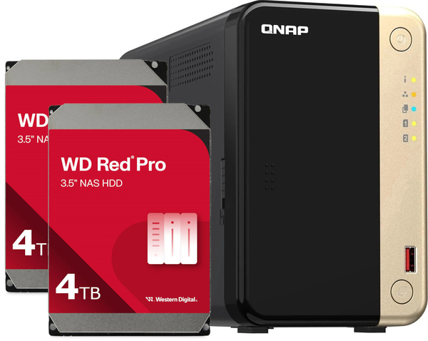 Serwer NAS Qnap TS-264 8TB (2x4TB) WD RED PRO / 8GB RAM