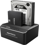 RSHTECH Stacja dokująca dysku twardego 2 zatokowa 2,5", 3,5" USB 3.0