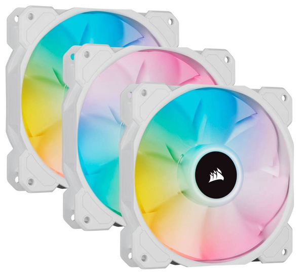 Wentylatory Corsair SP120 RGB Elite White (3x120mm) + Kontroler Lighting Node CORE (CO-9050137-WW)