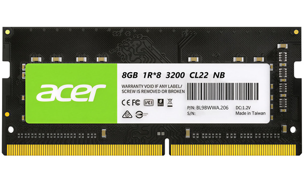 Pamięć RAM SODIMM Acer 8GB BL.9BWWA.120 3200MHz CL22