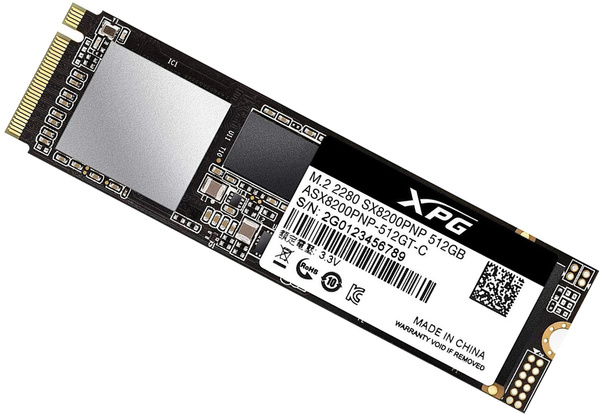 Adata Dysk XPG SX8200 PRO 512GB PCIe GEN 3x4 M.2 2280 NVMe 1.3 3D NAND (ASX8200PNP-512GT-C)