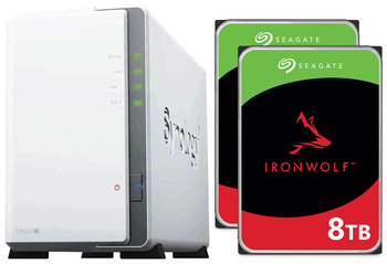Serwer NAS Synology Diskstation DS223j 16TB (2x8TB) Seagate IronWolf