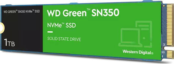 Dysk SSD WD Green SN350 1TB M.2 2280 PCI-E x4 Gen3 NVMe (WDS100T3G0C)